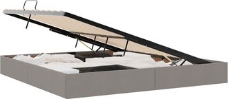vidaXL Estructura De Cama Ottoman Taup&eacute; 200 X 200 Cm Tela Vidaxl