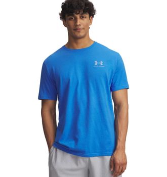 Under Armour T-Shirt UNDER ARMOUR UA M SPORTSTYLE LC SS, Herren, Gr. M, blau (blau atlantis,, blau calm), Obermaterial: 60% Baumwolle, 40% Polyester, normal, Rundh