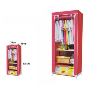 Trade Shop Trade Shop - Armadio Guardaroba Tessuto Tnt 70 X 45 X 175cm Cabina Appendiabiti Acciaio 69067