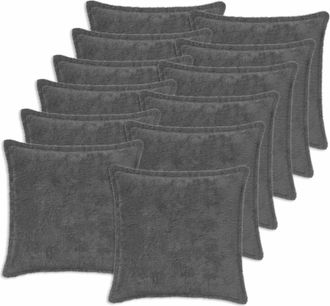 vidaXL Funda De Almohada 12 Uds. Houten Gris Oscuro 40 X 40 Cm Vidaxl