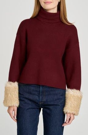 Wayf Rebecca Turtleneck Sweater in Burgundy at Nordstrom Rack, Size X-Small