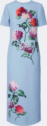 Carolina Herrera Embellished floral-appliqu&eacute; midi dress