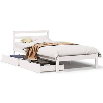 Berkfield Home Bed Frame without Mattress White 90x190 cm Single Solid Wood Pine