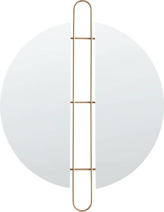 Beliani Espejo De Pared Metal Dorado Hierro &Oslash; 52 Cm Pieza Decorativa Glamour Minimalista Attin