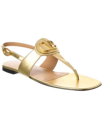 Valentino Vlogo Signature Leather Sandal