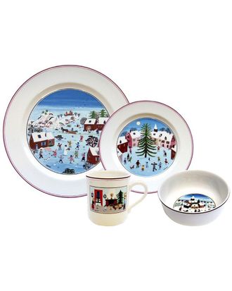Villeroy & Boch Naif Christmas 4PC Dinnerware Set