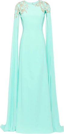 Saiid Kobeisy embellished-crepe kaftan dress - Green