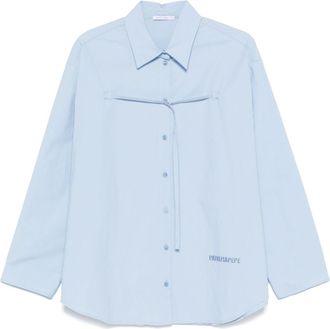 Patrizia Pepe strap-detail shirt - CA38 Shirting Sky