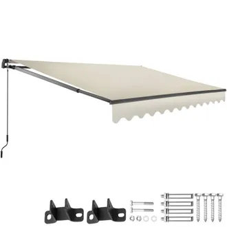 TecTake Retractable Awning Ornella in Beige | Size: 300 cm x 250 cm