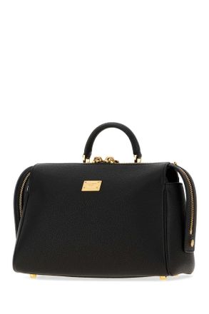 Dolce & Gabbana Womens Vintage Top Handle Bag Black Calf