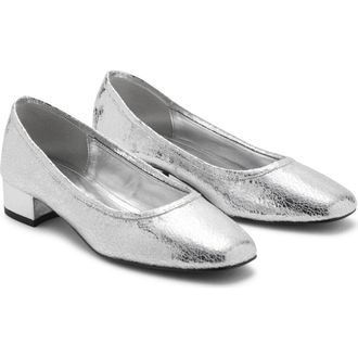 Mango Metallic Pump in Silver at Nordstrom, Size 7.5Us