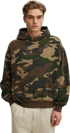 Cotton On Mens Box Fit Hoodie in Forest Camo Wash at Nordstrom, Size Xx-Large