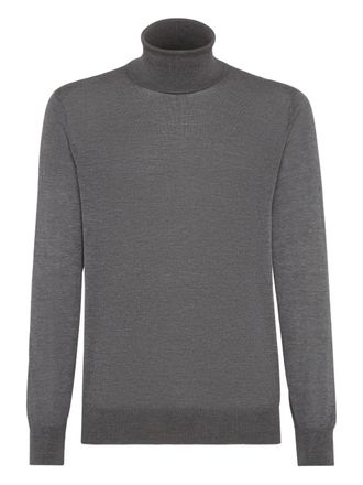 Brunello Cucinelli turtleneck sweater - men - Silk/Cotton - 46 - Grey