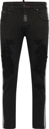 Philipp Plein Jeans, Heren, Zwart, W30, Denim, Denim Broeken Skinny Fit