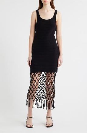 Rails Nastia Shell Embellished Cotton Blend Cover-Up Dress in Black at Nordstrom Rack, Size Xx-Small