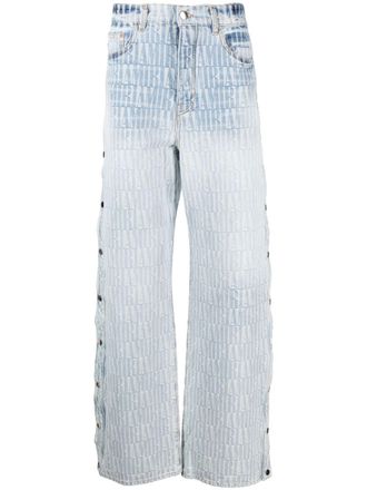 Amiri Jeans Snap-Off con effetto jacquard - Blu