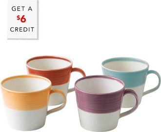 Royal Doulton 1815 Brights Mugs (Set Of 4) With $6 Credit