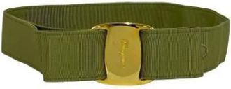 Ferragamo Pre-owned Belts, female, Green, Size: ONE SIZE Pre-owned Canvas Belt