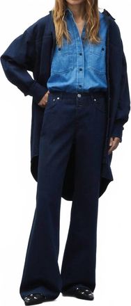 Closed Gillan Wide Leg Denim Jeans In Dark Blue