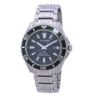Citizen Promaster Marine Eco-Drive Green Dial Mens Watch BN0199-53X