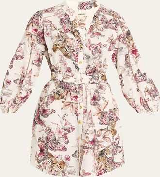 L'agence Kiersten Belted Mini Shirtdress