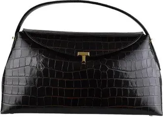 Toteme T-Lock Croco tas met reli&euml;f aan de bovenkant