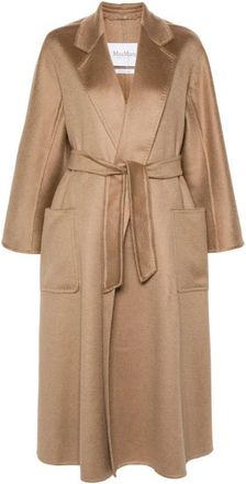 Max Mara Ludmilla Jas - Dames - Jas met riem - Bruin - S - Kasjmier - Jassen