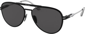 Prada PR 54ZS 1BO5S0 Mens Sunglasses Black Size 57
