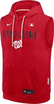 Nike Washington Nationals Authentic Collection Standard Issue Nike Mens Dri-FIT MLB Sleeveless Pullover Hoodie in Red | 03B462QWTL-4T2