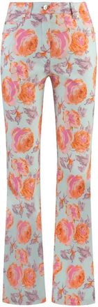 St. John Geprinte Katoenen Broek - Dames - Wijde Broeken - Veelkleurig - 2XS - Katoen - Broeken