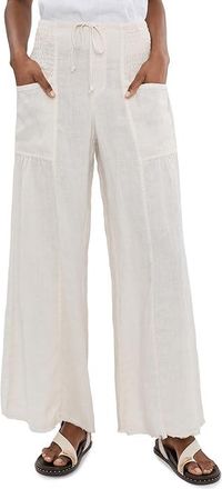 Xcvi Coleson Wide Leg Womens Clothing Sonic Silver : LG (Womens 12-14), Linen