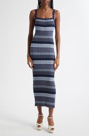 Ramy Brook Cheval Stripe Sweater Dress in Navy Stripe at Nordstrom Rack, Size X-Large