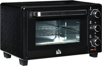 HOMCOM Horno El&eacute;ctrico De Sobremesa Horno Sobremesa De 21l 1400w Con Temporizador Hasta 60min Y Temperatura Regulable Hasta 230&deg; Plateado - Homcom