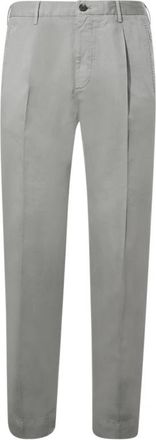 Incotex Button Broeken - Heren - Chinos - Grijs - M - Katoen - Broeken