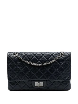 Chanel 2010-2011 Aged Calfskin Reissue 2.55 Double Flap 227 shoulder bag - women - Calf Leather - One Size - Blue