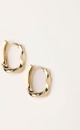 Fat Face FatFace Twist Hoop Earrings in Gold Tone
