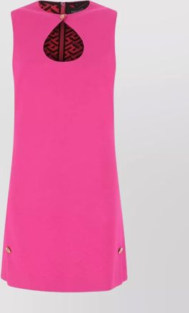 Versace mini dress in stretch crepe with front cut-out