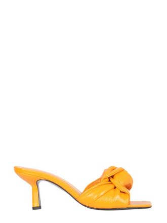 by FAR Orange Knot Slip-on Heels