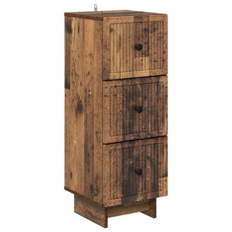 vidaXL Cajonera Madera Envejecida 33 X 34,5 X 90 Cm Vidaxl