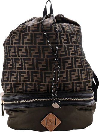 Fendi Fendi Convertible Belt Bag Backpack Zucca And Nylon (Authentic Pre-Loved)