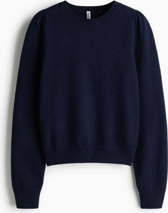H&M Pullover mit Puffärmeln - Blue