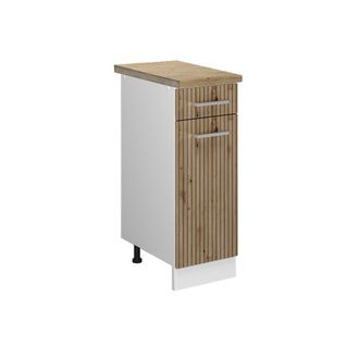 Vicco Mueble Bajo De Cocina R-line, Roble Artesanal, 30 Cm, Et Roble
