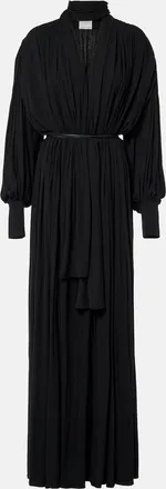 Calvin Klein Yasmine scarf-detail cotton-blend maxi gown