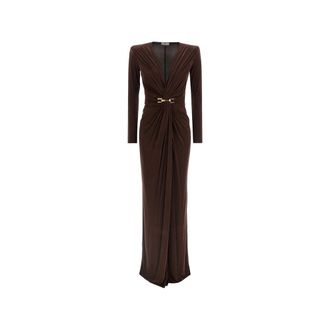 Elisabetta Franchi Draping Maxi Dress