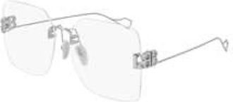 Balenciaga Metalen optische monturen voor vrouwen - Dames - Brillen - Grijs - 60 MM - Accessoires