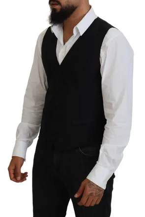Dolce & Gabbana Virgin Wool Vest - Black