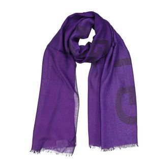 Givenchy Scarves, male, Purple, Size: ONE SIZE Purple Logo Scarf Aw23