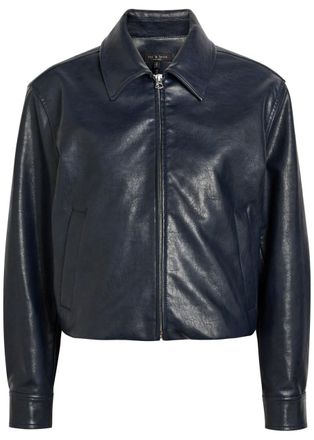Rag & Bone Rag & Bone Krista Faux Leather Jacket - Navy - S (UK8-10 / S)