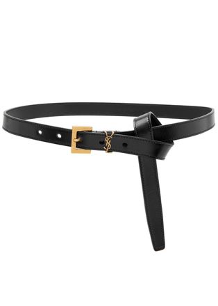 Saint Laurent Logo Leather Belt - Black - 85 (UK12/ M)