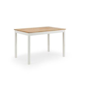 Julian Bowen Coxmoor Rectangular Dining Table 1.2m Ivory & Oak - Julian Bowen | TJ Hughes